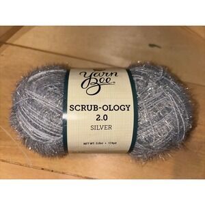 Yarn Bee Scrub-ology 2.0 Silver Polyester Yarn 3oz‎ 174yds Medium 4 Hobby Lobby